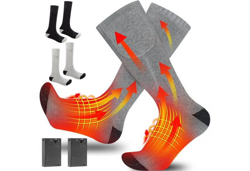 BTTO Langsocken Beheizbare Socken Funktionssocken Heizsocke Feet Batterien 1-Paar Herren Damen Langsocken von BTTO