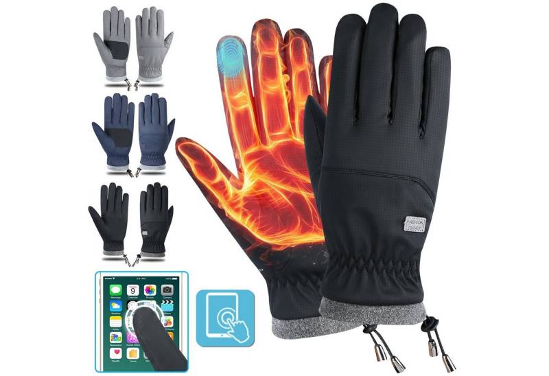BTTO Skihandschuhe Wasserdichte Winterhandschuhe,Damen Touchscreen Handschuhe Winddicht und Wasserdich Skihandschuhe, rutschfest Fahrradhandschuhe von BTTO