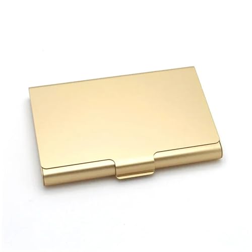 BTYQKZVPM Aluminium-Kartenetui Vatertagsgeschenk, Vatertag 1Pc Männer Visitenkarte Fall Edelstahl Aluminium Halter Metall Box(Light Gold) von BTYQKZVPM