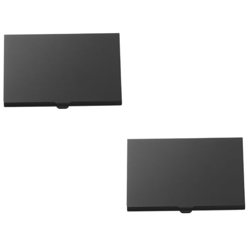 BTYQKZVPM Aluminium-Kartenetui Vatertagsgeschenk, Vatertag 2 Stück modische Visitenkarten-Aufbewahrungsbox aus Metall mit Namenshalter von BTYQKZVPM