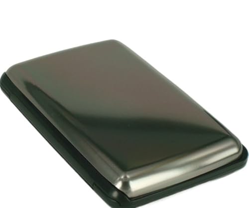 BTYQKZVPM Aluminium-Kartenetui Vatertagsgeschenk, Vatertag Visitenkartenhalter Visitenkartenetui aus Aluminiumlegierung Herren Visitenkartenhalter(Grey) von BTYQKZVPM