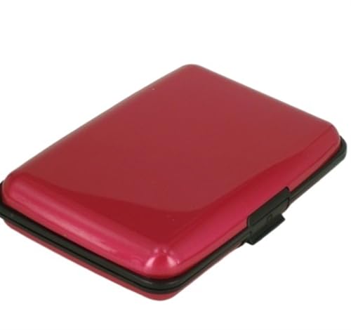 BTYQKZVPM Aluminium-Kartenetui Vatertagsgeschenk, Vatertag Visitenkartenhalter Visitenkartenetui aus Aluminiumlegierung Herren Visitenkartenhalter(Rose Red) von BTYQKZVPM