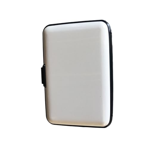 BTYQKZVPM Aluminium-Kartenetui Vatertagsgeschenk, Vatertag Visitenkartenhalter Visitenkartenetui aus Aluminiumlegierung Herren Visitenkartenhalter(White) von BTYQKZVPM
