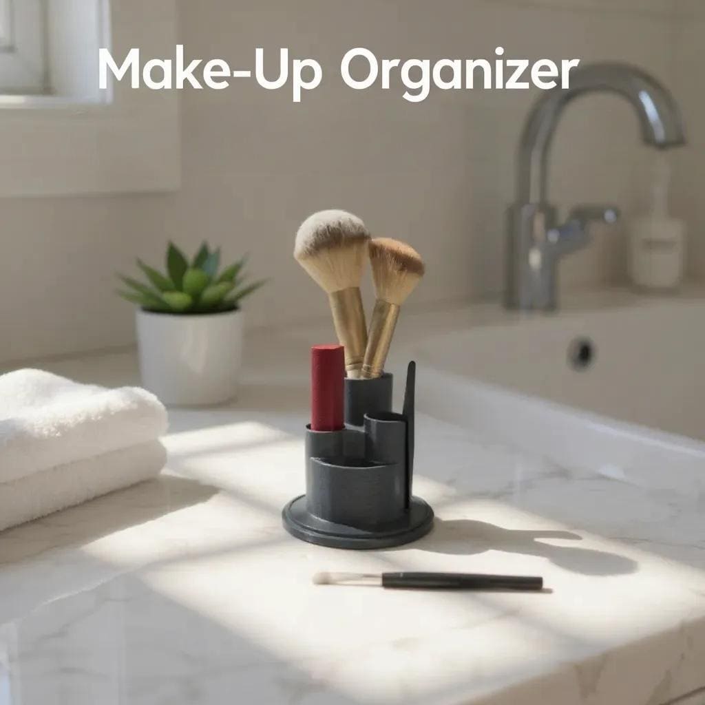 Make-Up Organizer Für Schminktisch | Kosmetik & Pinselhalter Lippenstifthalter Moderner Beauty 3D Gedruckt von BTandCo