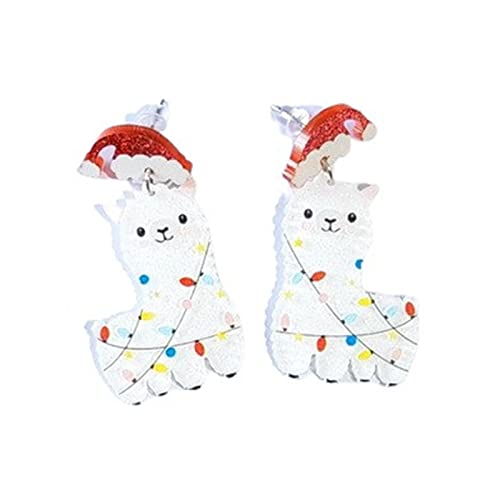 1 Paar Weihnachten Weihnachtsmütze Alpaka Dinosaurier Weihnachtsbaum Ohrringe Urlaub Schmuck Trendy Schmuck Acryl Hangle 1 Paar Weihnachten Weihnachtsmütze Alpaka Dinosaurier Weihnachtsbaum Ohrringe Urlaub Schmuck Trendy Schmuck Acryl Hangle von BUBEFSKD
