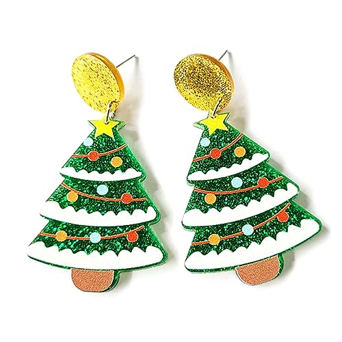 1 Paar Weihnachten Weihnachtsmütze Alpaka Dinosaurier Weihnachtsbaum Ohrringe Urlaub Schmuck Trendy Schmuck Acryl Hangle von BUBEFSKD