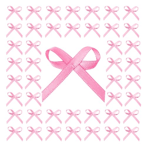 200pieces Geschenkverpackungsband Bowknots Bastel Satins Band Bögen Valentinstag Ornament Bowknot Karte Bögen Für Craft Gift Dekorationen von BUBEFSKD