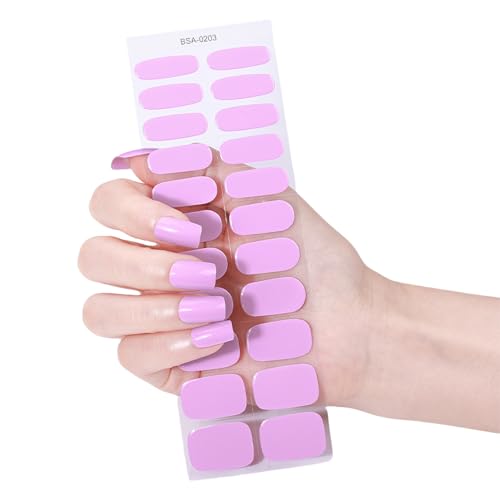22pcs Gelnägel Wraps Set Vollbezüge Gelnägel Aufkleber Ohne UV von BUBEFSKD