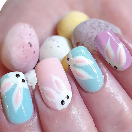 24 Stücke Französische False Nails Square Kaninchen Drücken Sie Die Manikürenkunst Einfache Anwendung Für Frauen Und Mädchen Kurzer Platz Nagel 24 Stücke Französische False Nails Square Kaninchen Drücken Sie Die Manikürenkunst Einfache Anwendung Für Frauen Und Mädchen Kurzer Platz Nagel von BUBEFSKD