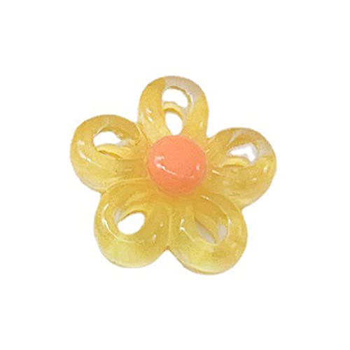 5 Farbe 23x23mm Kleine Fünf Blütenblätter Blütenzauber Anhänger Für Frauen Bunte Schmuck Halsketten Machen Erkenntnisse Anhänger Charme Schmuck Frauen von BUBEFSKD