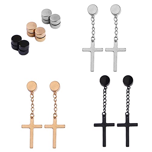 6pcs/Set Punk Mens Strong Magnet Ohrstolder Ohrring Non Piercing Für Cross Anhänger Ohrringe Gefälschte Geschenk Boyfrie Kreuz Baumeln Frauen Mädchen Männer Männer 6pcs/Set Punk Mens Strong Magnet Ohrstolder Ohrring Non Piercing Für Cross Anhänger Ohrringe Gefälschte Geschenk Boyfrie Kreuz Baumeln Frauen Mädchen Männer Männer von BUBEFSKD