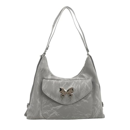 Ästhetischer Multizweck Rucksack Vintage Butterfly Elegante Reißverschlüsse Umhängetasche PU Lederhandtasche Für Mode Frauen Mode PU Lederumbeltasche von BUBEFSKD