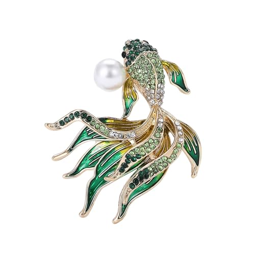 Auffällige Anspruchsvolle Goldfischfischnadel Tragbare Schmuckzubehör Für Thematische Veranstaltung Stilvolle Outfits Casual Wear Elegant Women Accessoire von BUBEFSKD