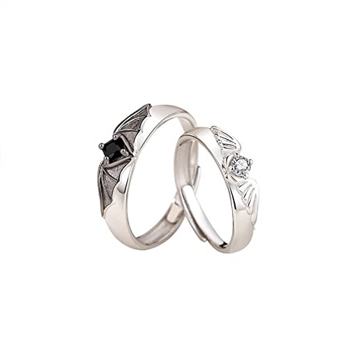BUBEFSKD 1 Paar Minimalistische Flügelpaare Passende Bandringe Einfacher Offener Hochzeitsgeschenk Für Ihn Ihre Flügel Für Frauen Männer BUBEFSKD 1 Paar Minimalistische Flügelpaare Passende Bandringe Einfacher Offener Hochzeitsgeschenk Für Ihn Ihre Flügel Für Frauen Männer von BUBEFSKD