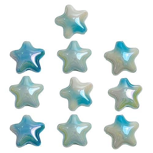 BUBEFSKD 10pcs Frühe Bildung Acryl Zweifarbig Gradient Cloud Star Perlenfarbe Lose Perlen Telefon Armband Zubehör Materialien Acrylkügelchen Kit von BUBEFSKD
