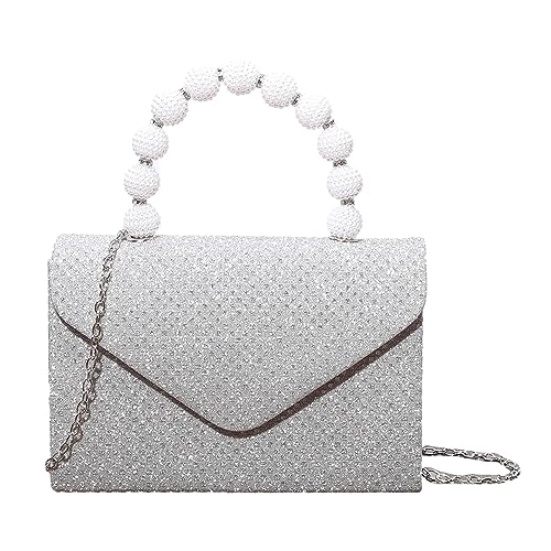 BUBEFSKD 2023 Hochzeitskupplung Cocktail Cross Body Umhängetasche Sparklinierende Abendparty Bankett Lady Geldbeutel Handtasche Umschlag Abendtaschen von BUBEFSKD