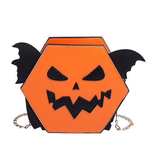 BUBEFSKD 2023 Modekettenbeutel Halloween Lustige Kürbisumhängetasche Große Kapazität Crossbody Taschen Für Mädchen Frauen Vielseitige Tasche Einzigartige Halloween Design von BUBEFSKD