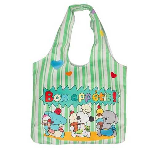 2023 Neue Einkaufstasche Handtasche Mode Tasche Cartoon Print Schulter Lady Geldbeutel Große Kapazitätsbuchbeutel Für Frauen Mädchen Große Kapazität Single Schulter von BUBEFSKD