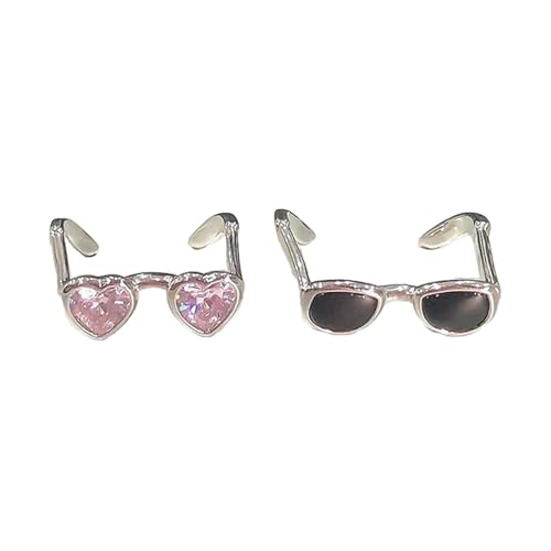 BUBEFSKD 2pcs Gläserförmige Ringe Sonnenbrille Stylische Accessoires Für Paare Verstellbare Offene Frauen Schmuck Trendy Verzierung BUBEFSKD 2pcs Gläserförmige Ringe Sonnenbrille Stylische Accessoires Für Paare Verstellbare Offene Frauen Schmuck Trendy Verzierung von BUBEFSKD
