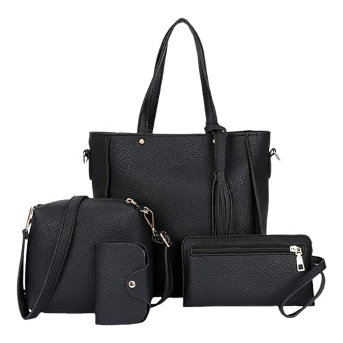 BUBEFSKD 4pcs Modische Frauen PU Leather Crossbody Geldbörse Umhängetaschen Casual Handbg Kartenhalter Für Frauen Und Mädchen Mode Umhängetaschensammlung von BUBEFSKD