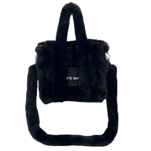 BUBEFSKD All Matching Plush Messenger Bag Für Frauen Mode Schulter Große Kapazität Handtasche Winter Crossbody Frauen Plüsch Schulter Winter Crossbody Süße Handtaschen Messenger von BUBEFSKD