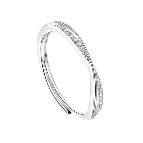 BUBEFSKD Alloy Damen Crossed Line Ringe Mit Verstellbaren Designs Für Die Hochzeit Und Jubiläumsanlässe Moebius Strips Ringe BUBEFSKD Alloy Damen Crossed Line Ringe Mit Verstellbaren Designs Für Die Hochzeit Und Jubiläumsanlässe Moebius Strips Ringe von BUBEFSKD