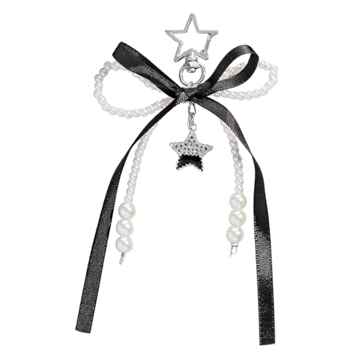BUBEFSKD BOWS Keyring Kreative Autoschlüsselkette Ästhetische Schlüsselbund Star Ornament Creative Bag Charme Für Rucksackbeutel Charme Stern Anhänger Ästhetische Bögen Keyrings Autos Schlüsselkette von BUBEFSKD