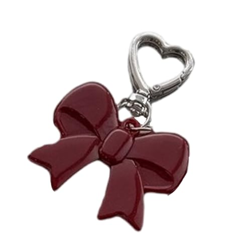 BUBEFSKD Bowknot Keychain Pendellanz Herzschlüsselungsbeutel Süßes Bögen Handtasche Kreatives Auto Für Dekoration Herzschlüsselring Süße Bögen Anhänger Bowknot Schlüsselkette Für Frau von BUBEFSKD
