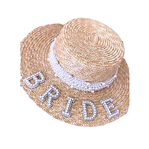 BUBEFSKD Braut Strohwebelhut Braut Hochzeitsfoto Sonnenbrille Mit Perlenkern Outdoor Frau Mit Sonnenbrillen Sonnenschild Frauen Pferdeschwanz Sonnenschand See Strohwebel BUBEFSKD Braut Strohwebelhut Braut Hochzeitsfoto Sonnenbrille Mit Perlenkern Outdoor Frau Mit Sonnenbrillen Sonnenschild Frauen Pferdeschwanz Sonnenschand See Strohwebel von BUBEFSKD