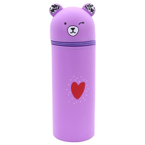 BUBEFSKD Cartoon Bärenstiftbeutel Großer Fach Reißverschluss Silikon Bleistift Hülle Stehpene Bleistifttasche Geschenk Für Student Teen Stationeries Geschenk BUBEFSKD Cartoon Bärenstiftbeutel Großer Fach Reißverschluss Silikon Bleistift Hülle Stehpene Bleistifttasche Geschenk Für Student Teen Stationeries Geschenk von BUBEFSKD