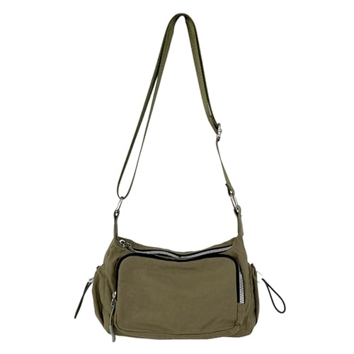 BUBEFSKD Casual Nylon Crossbody Pack Umhängetasche Mit Mehreren Reißverschlussfächern Verstellbarer Riemen Für Die Reise Und Tägliche Verwendung Einer Trendigen Umhängetasche von BUBEFSKD