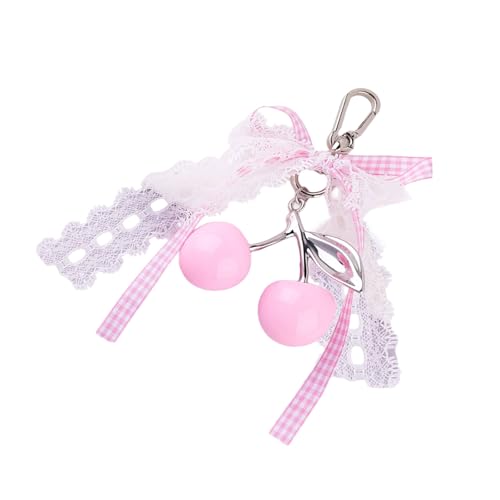 BUBEFSKD Creative Bows Bag Accessoire Spitze Keychain Metall Schlüsselbeutel Anhänger Rucksack Dekoration Für Frauen Und Mädchen Frauen Autoschlüsselhalter von BUBEFSKD