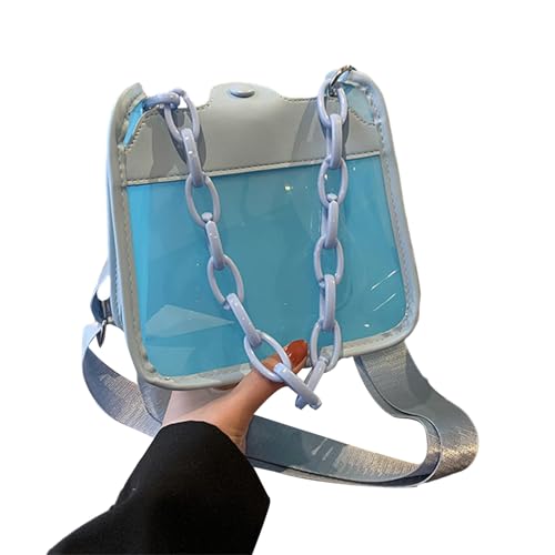 BUBEFSKD Crossbody Bags PVC Transparente Gelee Vielseitige Kettenhandtaschen Schulter Für Mädchen Teen Trendy Bag Tote Weiche Und Langlebige PVC von BUBEFSKD