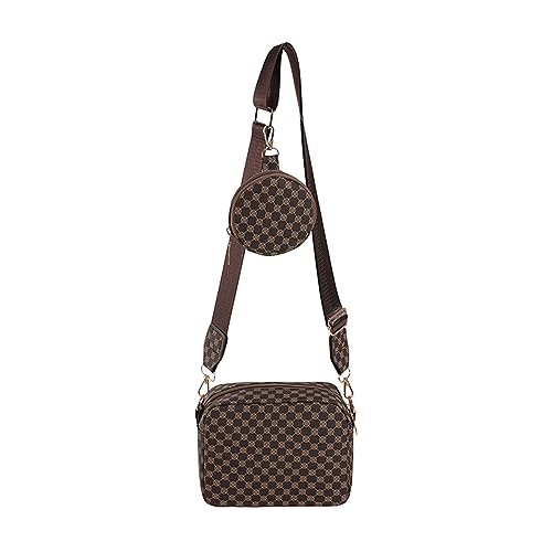 BUBEFSKD Crossbody Tasche Für Frauen Mit Breitem Gurt Leichte Schulterseite Handtasche Kleine Geldbörse Mit Münzbeutel Geldbörsen Für Tote Umhängetasche von BUBEFSKD