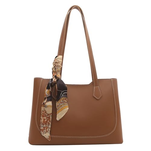 BUBEFSKD Damen Lässige Umhängetasche PU Leder Handtaschen Frauen Großkapazität Einkaufsschule Für Reisebereich College Große Kapazität Handtasche Für Frauen Schulter PU Leather Casual Shopping von BUBEFSKD