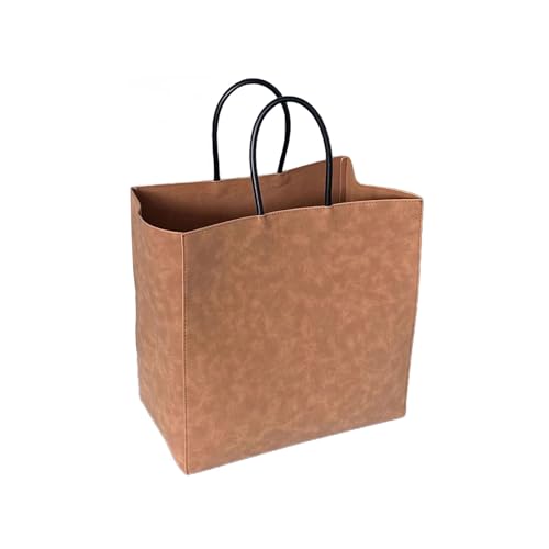 BUBEFSKD Damen Moderne Minimalistische Handtasche Mit Großer Kapazität Mit Oberen Vintage PU Leder Feste Geldbörsen Für Den Täglichen Gebrauch Große Kapazität Handtasche von BUBEFSKD