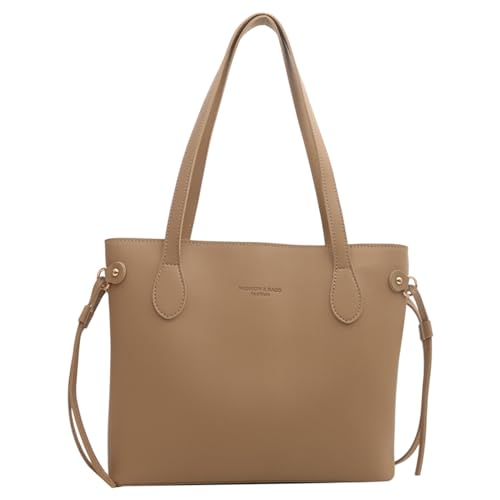 BUBEFSKD Damen PU Leder Umhängetasche Schüler Schoolbag Große Kapazität Handtasche Frauen Einkaufen Für Arbeit Reisen Damen PU Leder Handtasche Frauen Große Kapazität Schulterschule School von BUBEFSKD