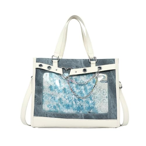 BUBEFSKD Damen Schöne Crossbody Bag Pu Leder Schulter Große Kapazität Messenger Ästhetische Handtasche Für Alltägliche Frauen Große Kapazität Schulter PU Leder Crossbody Messenger von BUBEFSKD