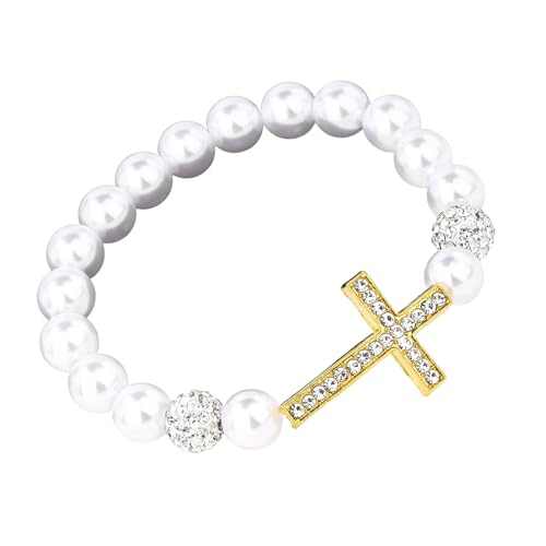 BUBEFSKD Dehnbares Religiöses Perlenarmband Multifirtionaler Alltagsbekleidung Accessoire Mode Elastic Handgelenk Kette Einzigartige Schmuckverstellbares Gummiband Armband von BUBEFSKD