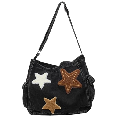 BUBEFSKD Denims Crossbody Bag Für Frauen Ästhetische Schulter Schöne Star Messengers School Shopping Dating Frauen Star Messenger Große Kapazität Denims Schulter Crossbody BUBEFSKD Denims Crossbody Bag Für Frauen Ästhetische Schulter Schöne Star Messengers School Shopping Dating Frauen Star Messenger Große Kapazität Denims Schulter Crossbody von BUBEFSKD
