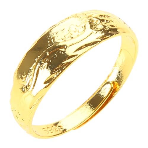 BUBEFSKD Drachenmuster Fingerschmuck Modische Eheringe Einstellbare Größen Öffnungslegungsmaterial Ringe BUBEFSKD Drachenmuster Fingerschmuck Modische Eheringe Einstellbare Größen Öffnungslegungsmaterial Ringe von BUBEFSKD
