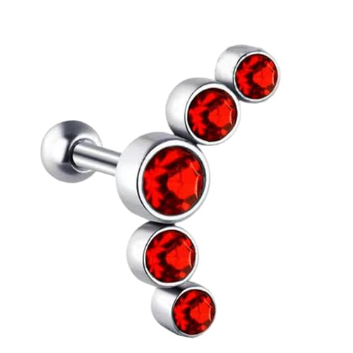 BUBEFSKD Edelstahl Knorpel Tragus Ohrring Piercing Body Schmuck Mit Farbenfrohen Tschechischen Kristall Alltagszubehör Alltags Ohrring von BUBEFSKD