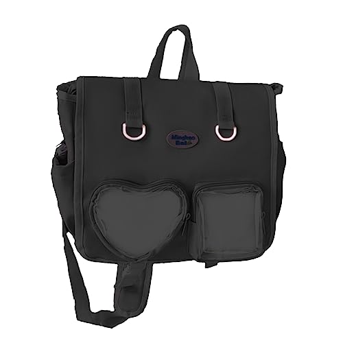 BUBEFSKD Einfacher Und Praktischer Rucksack Für Mädchen Mit Transparenter Taschen Nylon Schule Laptop JK School Tasche Nylon Rucksack BUBEFSKD Einfacher Und Praktischer Rucksack Für Mädchen Mit Transparenter Taschen Nylon Schule Laptop JK School Tasche Nylon Rucksack von BUBEFSKD