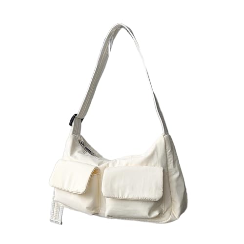 BUBEFSKD Einzigartige Nylonumhängetasche Für Schüler Große Kapazität Crossbody Bags Mit Mehreren Taschen Casual Handtasche Unterarmtaschen Casual Crossbody Tasche von BUBEFSKD