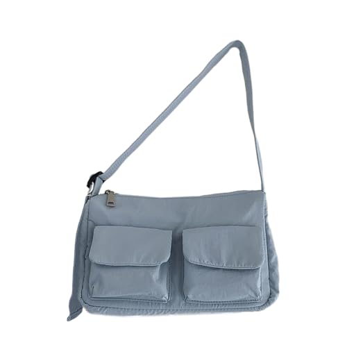 BUBEFSKD Einzigartige Nylonumhängetasche Für Schüler Große Kapazität Crossbody Bags Mit Mehreren Taschen Casual Handtasche Unterarmtaschen Casual Crossbody Tasche von BUBEFSKD