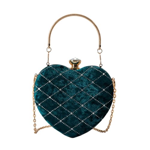 BUBEFSKD Elegante Abendbeutel Mit Kettenband Stilvoller Handtasche Mode Herzformtasche Für Formelle Versammlungen Stilvolle Gurtgehne Geldbörse von BUBEFSKD