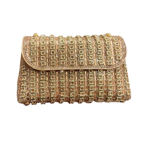 BUBEFSKD Elegante Party Handtasche Abendtasche Mit Strassdetails Geräumige Crossbody Taschen Schulterbeutel Für Damen Strasssteine ​​Geldbörse von BUBEFSKD