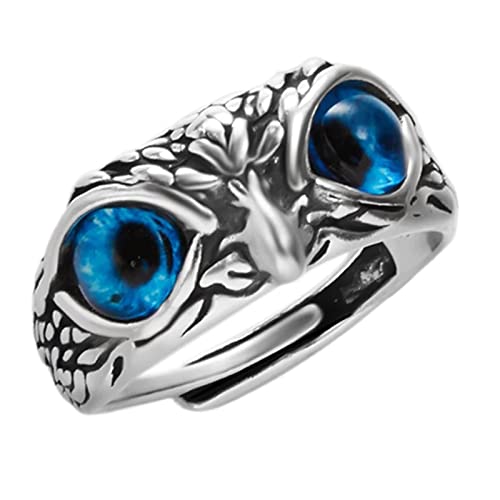 BUBEFSKD Eröffnung Einstellbarer Ringlegierung Owl Mode Schmuck Frauen Hochzeitsfeier Juwely Frauen Männer Ringe Geschenk Owl Für Silber Offen Mädchen von BUBEFSKD