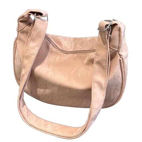 BUBEFSKD Frauen Bag PU Leder Schulter Großer Kapazität Crossbody Lässige Knödel Modemessen PU Leder Crossbody Für Frauen Große Kapazität Schulterknödel von BUBEFSKD