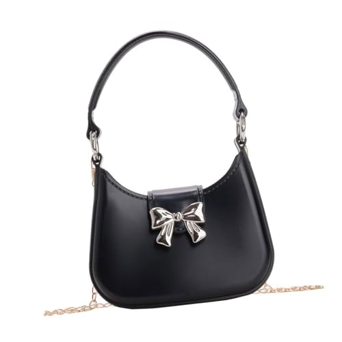 BUBEFSKD Frauen Bögen Achselhöhlenbeutel Handtasche Stilvolle Schulter Mit Kettengurt Mond Crossbody Geldbörse Frauen Schulter Schöne Bögen Achselhöhlen Trend Crossbody Geldbörse Mit Kettenriemen von BUBEFSKD